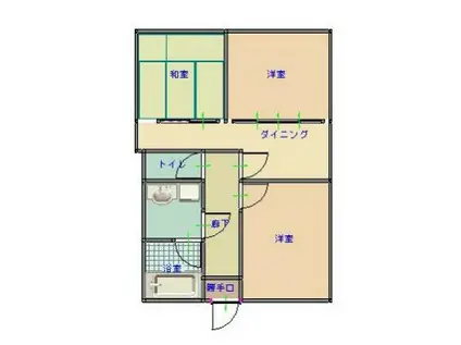 さがみ上永谷ハイツ(3DK/3階)の間取り写真