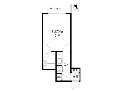 ダイホープラザ千歳烏山A(1K/3階)の間取り写真
