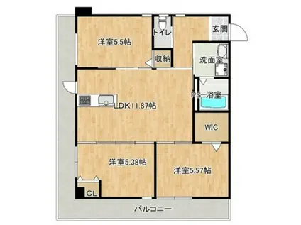 D.GRANMⅡ(3LDK/3階)の間取り写真