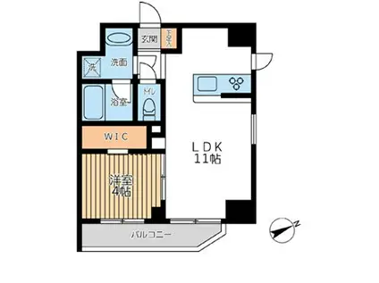 アジールコート西馬込Ⅱ(1LDK/2階)の間取り写真