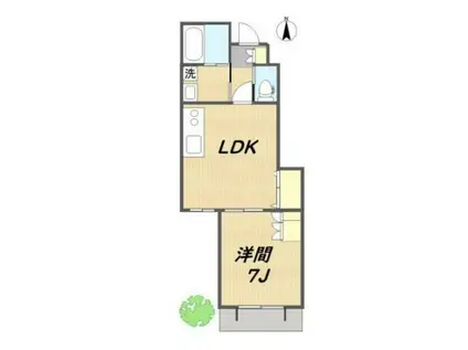 CASA IL MICINO(1LDK/1階)の間取り写真