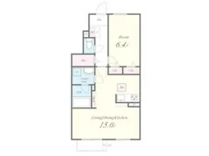 INSIDE SEA(1LDK/1階)の間取り写真