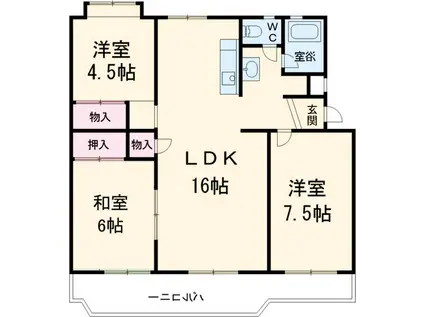 海老名プラーザ14号棟(3LDK/5階)の間取り写真