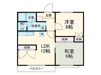 ポートアイランドⅡ(2LDK/2階)の間取り写真