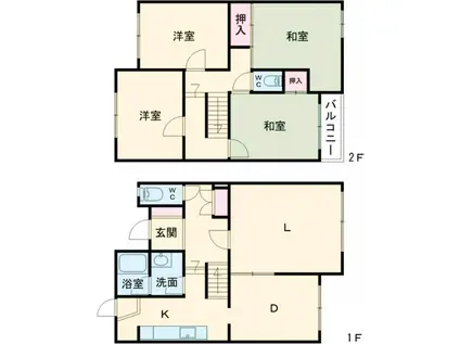 コーポラティブタウン埴の丘(4LDK/2階)の間取り写真