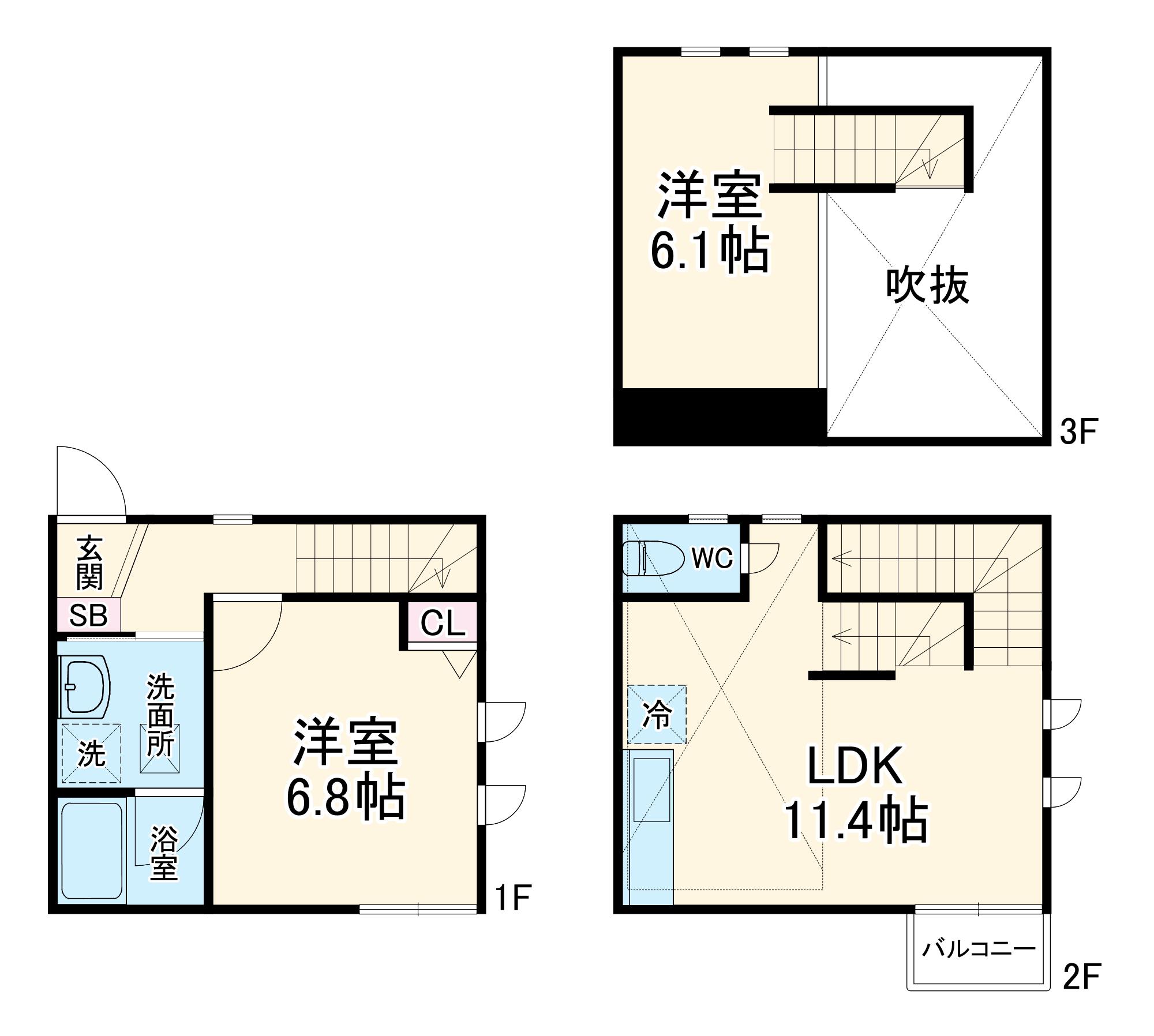 Ｖｉｌｌｅｔｔａ（ヴィレッタ）(2LDK)の間取り写真
