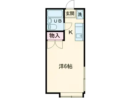 キャピタル東和Ⅱ(ワンルーム/2階)の間取り写真