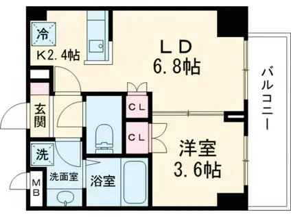 ロイジェント西新井(1LDK/1階)の間取り写真