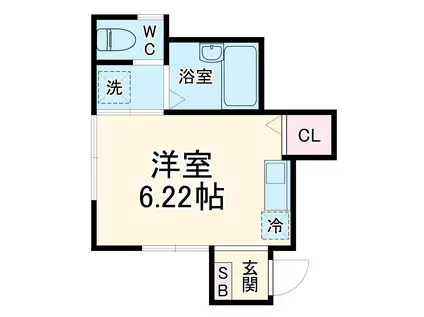 ツカサ荘(ワンルーム/1階)の間取り写真