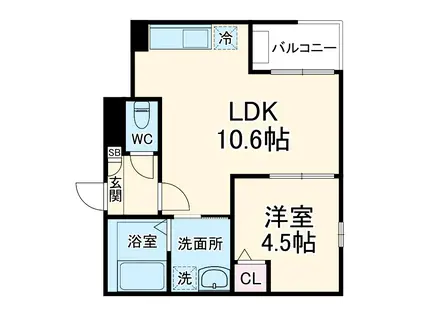 JACK OHATA(1LDK/1階)の間取り写真