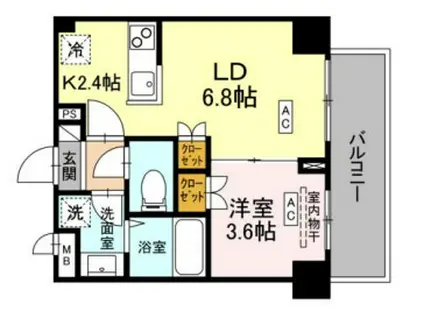 ロイジェント西新井(1LDK/5階)の間取り写真