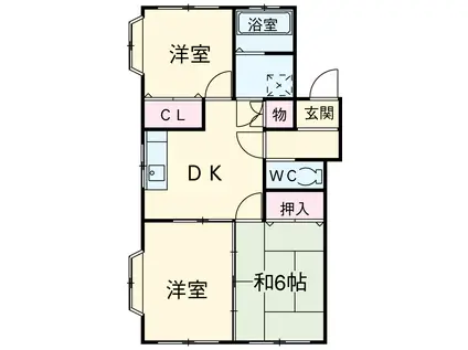 ステーシア雅1A(3DK/1階)の間取り写真
