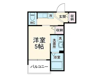 MELLAS日進Ⅲ(1K/1階)の間取り写真