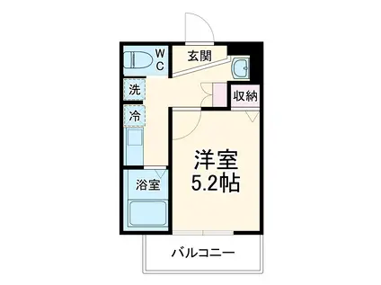 MELLAS日進Ⅲ(1K/1階)の間取り写真