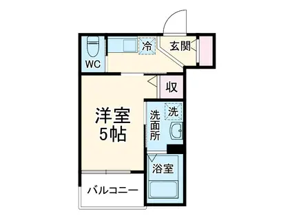 MELLAS日進Ⅲ(1K/2階)の間取り写真