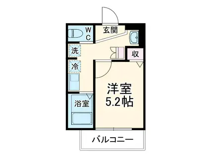 MELLAS日進Ⅲ(1K/2階)の間取り写真