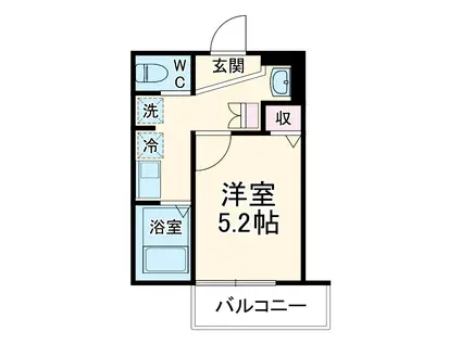 MELLAS日進Ⅲ(1K/3階)の間取り写真