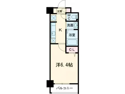 アスミール伊都(1K/5階)の間取り写真