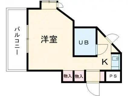 スカイコート赤羽第2(ワンルーム/1階)の間取り写真