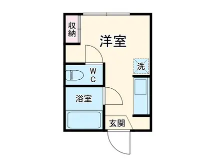 西千葉ハイリビング参番館(1K/1階)の間取り写真