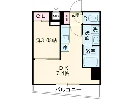 中野新井薬師レジデンス(1DK/5階)の間取り写真