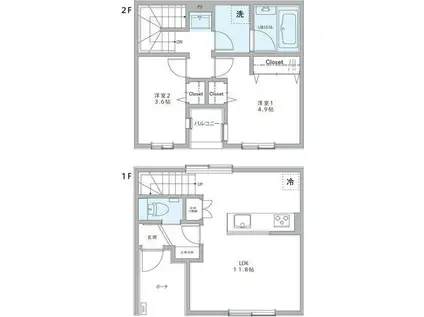 メテオレジデンス千石(2LDK)の間取り写真