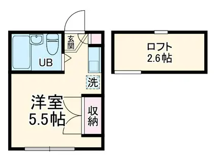 ピュアハウス妙蓮寺(ワンルーム/1階)の間取り写真