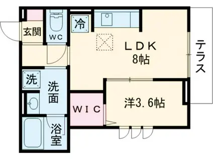 D-PRECIOUS高野台(1LDK/1階)の間取り写真
