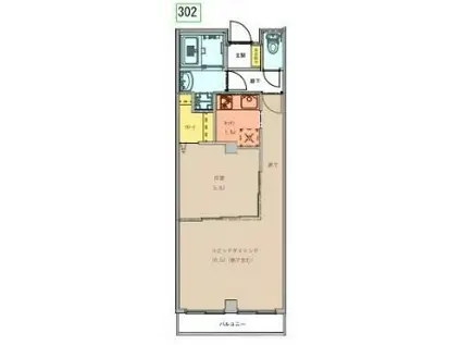 針ヶ谷3丁目計画(1LDK/3階)の間取り写真