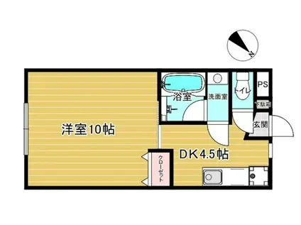 原ハイツ(1DK/1階)の間取り写真