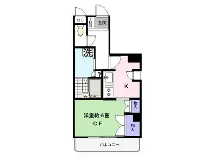 ドエル・アヅマ(1K/5階)の間取り写真