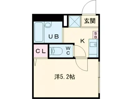 ノーブル(1K/1階)の間取り写真