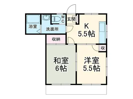 中村コーポA(2K/2階)の間取り写真