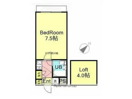 アップルハウス青山(1K/2階)の間取り写真