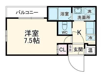 F ASECIA MAGNOLIA(1K/2階)の間取り写真