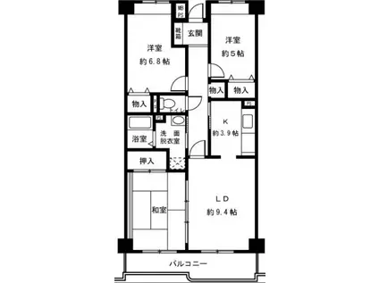 ヴェルジュ・ノール(3LDK/3階)の間取り写真