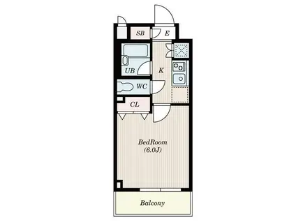 S-FORT潮見(1K/6階)の間取り写真