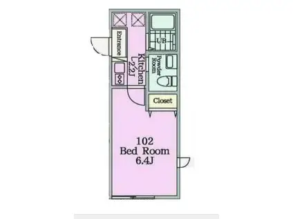 BLEUET YAMATO(1K/1階)の間取り写真