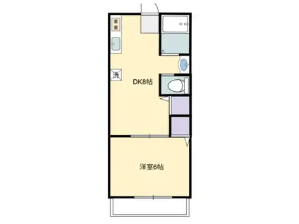 牧野マンション(1DK/2階)の間取り写真