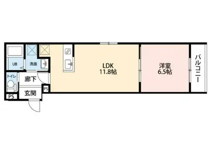 京成電鉄金町線 京成金町駅 徒歩10分 3階建 築1年(1LDK/3階)の間取り写真
