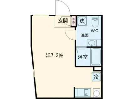 レピュア亀有レジデンス(ワンルーム/2階)の間取り写真