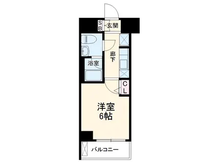 イアース八王子(1K/3階)の間取り写真