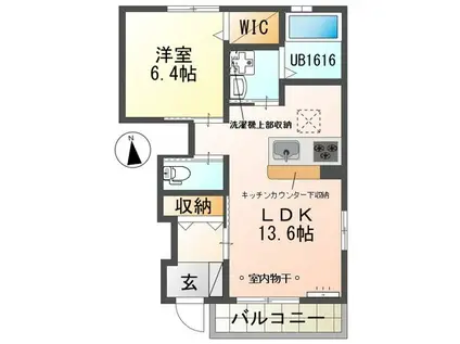 クレッセント神田B(1LDK/1階)の間取り写真