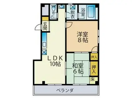 メゾン三羊(2LDK/1階)の間取り写真