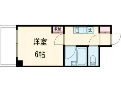 シティヴィラP&B(1K/1階)の間取り写真