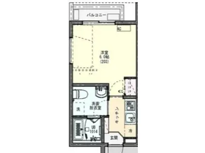 KLEIS武蔵関Ⅱ(1K/2階)の間取り写真