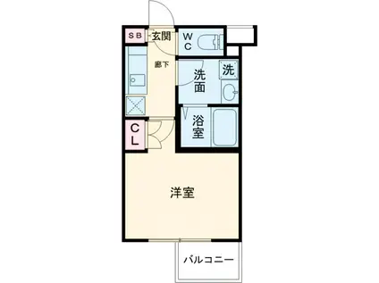 MAXIV HYS 高砂AZ(1K/2階)の間取り写真