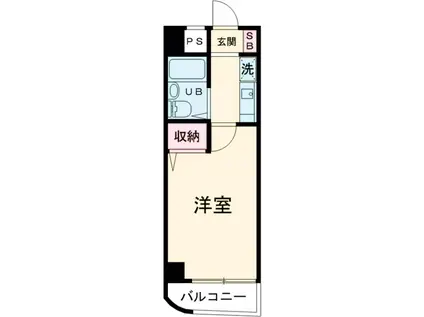 パールコート田無(1K/6階)の間取り写真