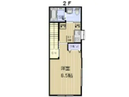 ベネハイム(1K/2階)の間取り写真