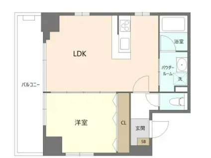 セレーノ六町(1LDK/2階)の間取り写真